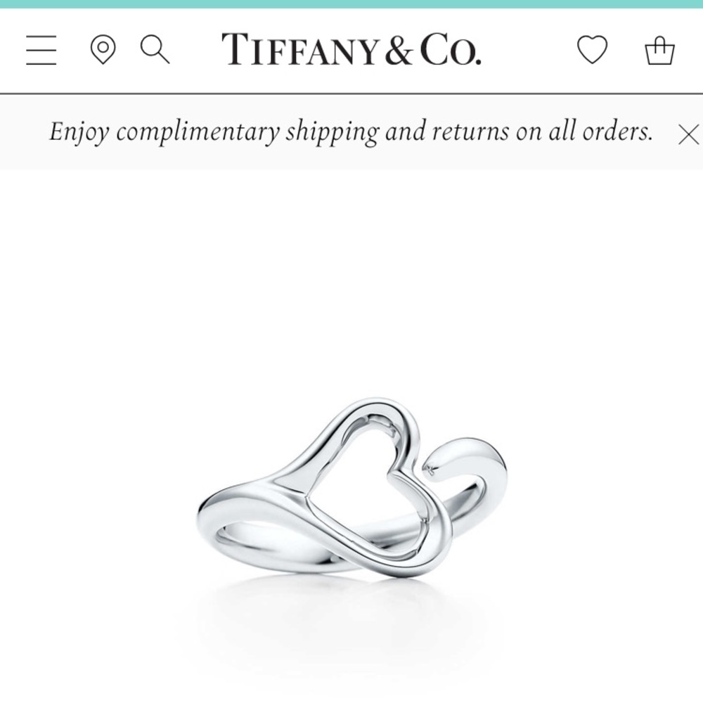 Tiffany & Co Elsa Peretti Open Heart Ring